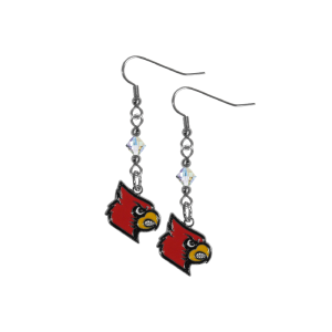 Louisville Cardinals Crystal Dangle Earrings