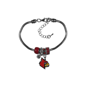 Louisville Cardinals Euro Bead Bracelet